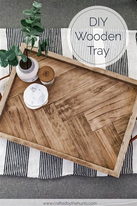 DIY Wooden Herringbone Tray - Pine and Poplar