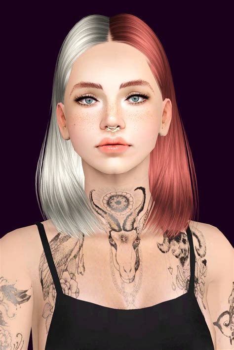 half colored hair sims 4 cc - Carisa Wenzel