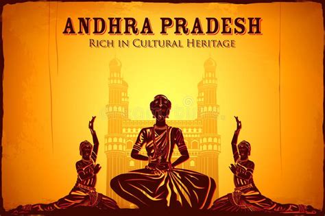 Culture of Andhra Pradesh stock illustration in 2021 | India poster, Andhra pradesh, Dance of india