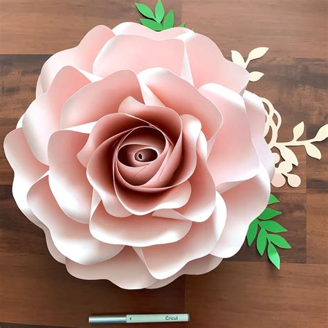 GIANT PAPER ROSE Vorlage Svg Xl Full Size Rose 6 Diy Papier | Etsy