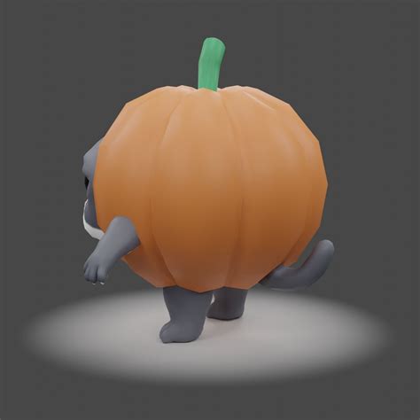 Pumpkin cat meme free VR / AR / low-poly 3D model | CGTrader