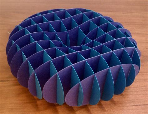 Sliceform cassinian solid of revolution torus Book Origami, Origami ...