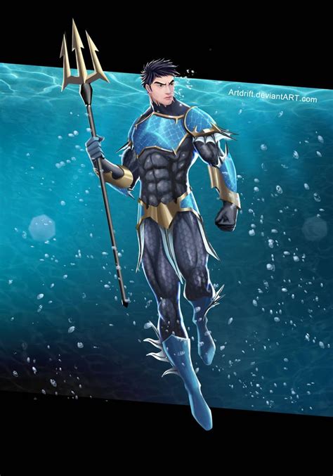 Commission - Poseidon by Artdrift | Superhero design, Superhero art, Concept art characters