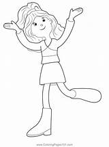 Coloring Happy Girl Pages Color Kids Print Girls Popular Sketch  sketch template
