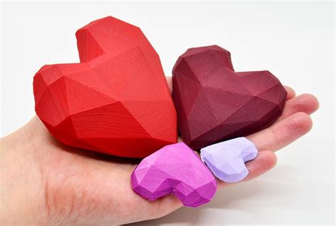 Lowpoly heart - 3D printed love from leftovers by laila_d | 3d printed ...