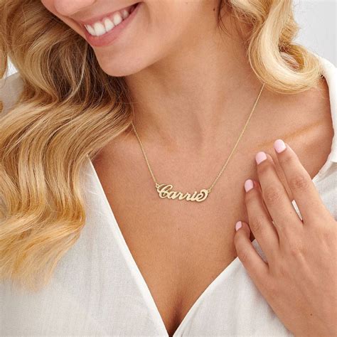 18k Gold-Plated Silver Carrie Name Necklace - MYKA