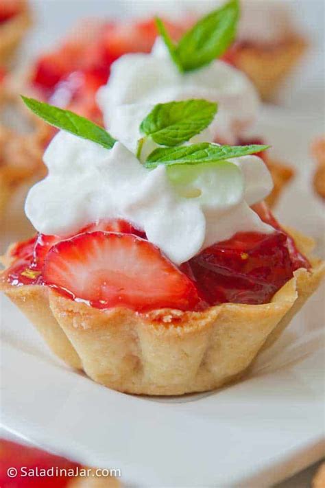 Mini Strawberry Tarts with the BEST Homemade Shortbread Crusts