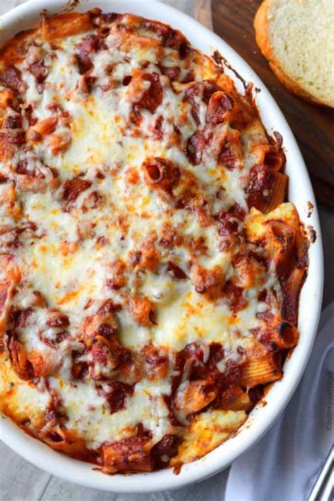 Spicy Italian Sausage Baked Ziti- Butter Your Biscuit