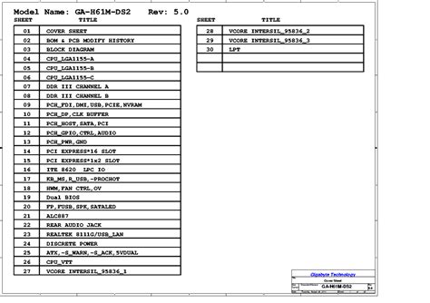 GIGABYTE GA-H61M-DS2 REV. 5.0 SCH Service Manual download, schematics ...