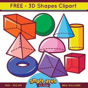 3D Shapes Clipart (FREE) | Clip art freebies, Free clip art, Clip art