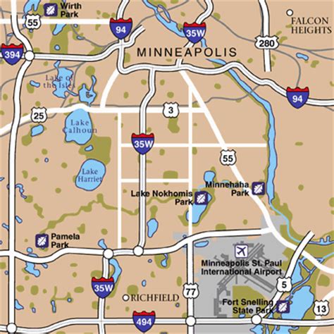 Minneapolis St. Paul Map - TravelsFinders.Com