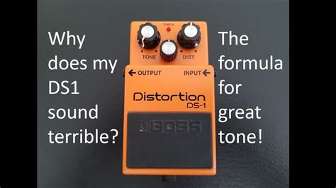 Boss DS1 distortion pedal settings - YouTube