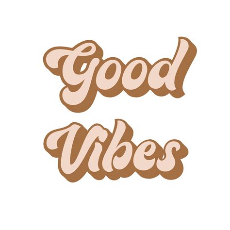 Retro Vintage GOOD VIBES Hippie Quote PNG Digital Download Retro ...