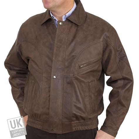 Mens Brown Nubuck Leather Jacket - Magnum | UK Leather Jackets