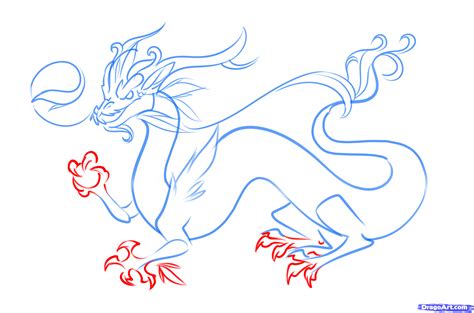 how to draw a chinese dragon easy step 6 | Dragon drawing, Japanese dragon drawing, Japanese dragon