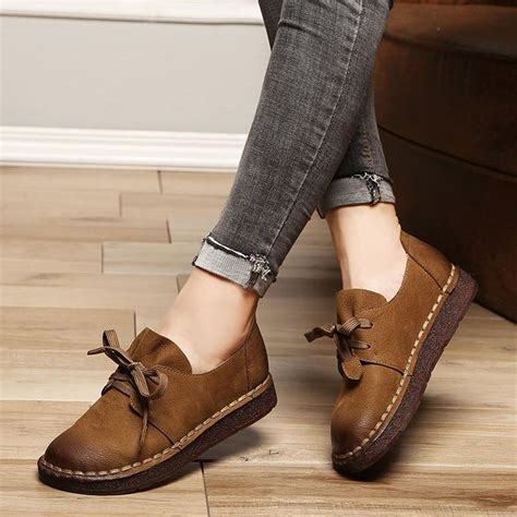 GKTINOO 2019 Lace-up Loafers Casual Flat Shoe Pregnant Women Shoe ...