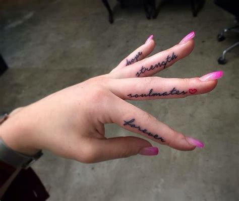 Finger Tats | Word tattoos, Finger tattoos words, Finger tattoos