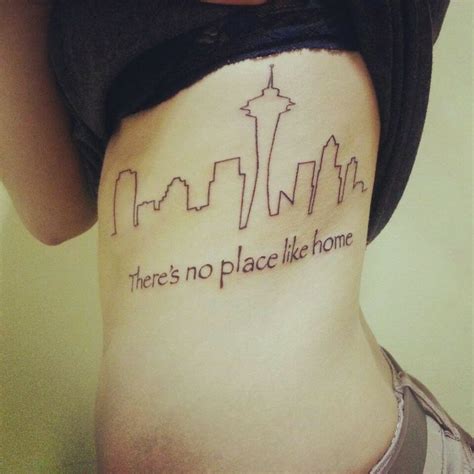 Seattle skyline; There's no place like home tattoo | Tattoos ... | Roots tattoo, Seattle tattoo ...