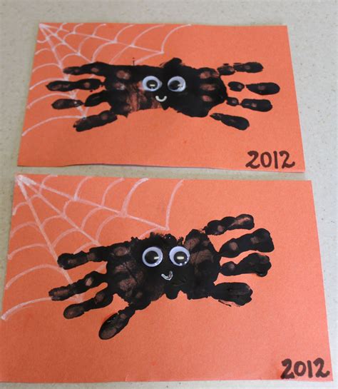 Hand Print Spider Halloween Craft | Halloween preschool, Halloween ...