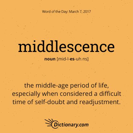 middlescence -- Middle aged people with doubts about their accomplishments in life, when they ...
