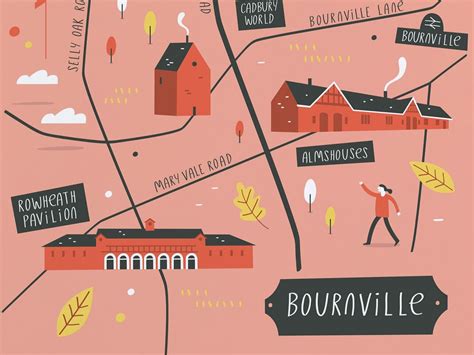 Bournville Map Print | Tom Woolley — Museum Shops