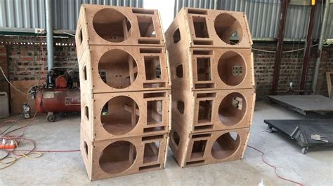 15 inch bass Array speaker design - Speaker cabinet manufacturing skills - YouTube