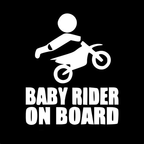 Baby Dirtbike Sticker Dirt Bike Motocross Stunts Motorcycle Paddles Car ...