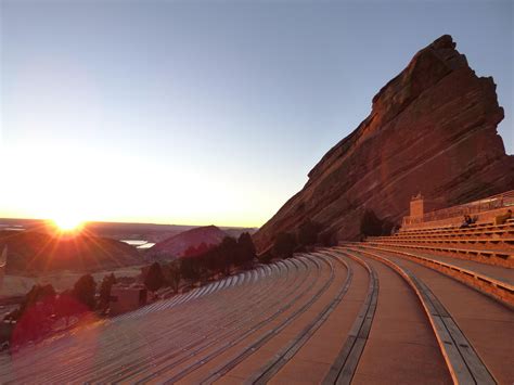 Red Rocks at sunrise. : r/Colorado