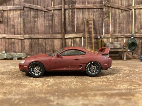 Toyota Supra Customized 1/64 Scale Diecast Car. Custom Barn Find Style ...