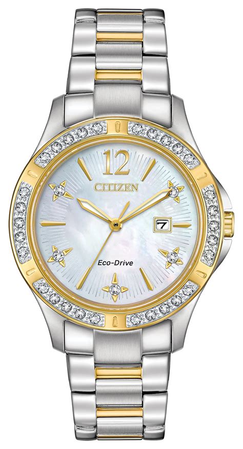Elektra - Ladies Eco-Drive EW2514-59D Two-Tone Diamond Watch | Citizen