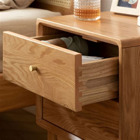 Modern Wood Nightstand with 2 Drawers - Stylish & Compact Bedside ...