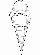 Ice Cream Cone Coloring Page  ColouringPages sketch template