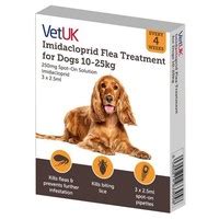 VetUK 250mg Imidacloprid Flea Treatment for Dogs 10 - 25kg (3 Pipettes) big image