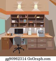 900+ Modern Home Office Clip Art | Royalty Free - GoGraph