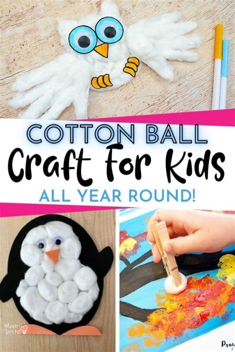 20 Creative Cotton Ball Crafts for Kids | Mombrite