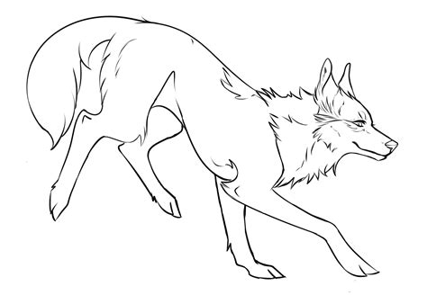 Free Wolf Lineart PSD by Miyukyu on DeviantArt