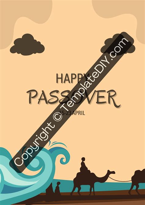 Passover Greeting Card Printable Template in Pdf & Word