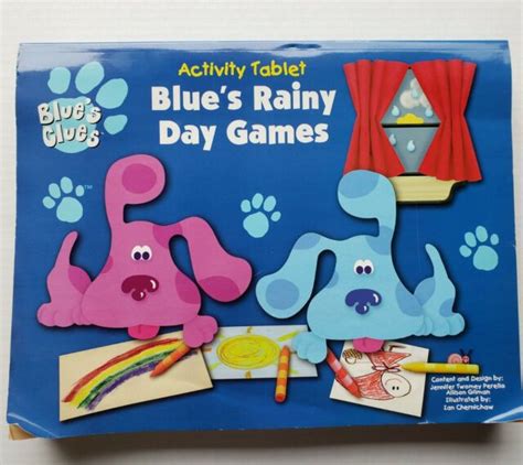 Vintage 1998 Blue's Clues Activity Tablet Blue's Rainy Day Games ...