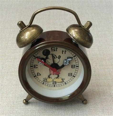 Disney Mickey Mouse Small Alarm Clock Vintage Style