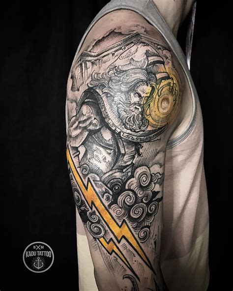 Zeus tattoo by Kadu | Zeus tattoo, Greek tattoos, Tattoos