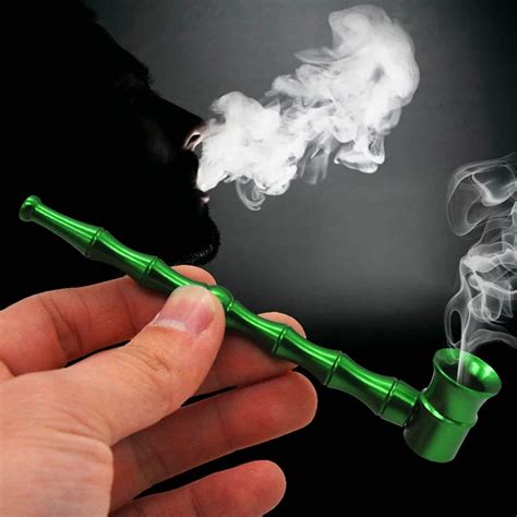 Small Bamboo Tobacco Stems Smok Metal Pipes Portable Creative Smoking Pipe Herb Tobacco Pipes ...