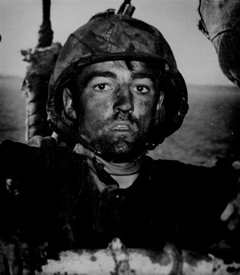 The Thousand Yard Stare. A marine poses after two days of fighting in the Battle of Eniwetok ...