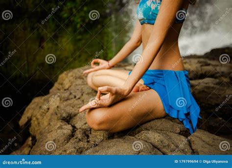 Yoga Lifestyle. Close Up Gyan Mudra. Young Woman Meditating, Practicing Yoga and Pranayama with ...