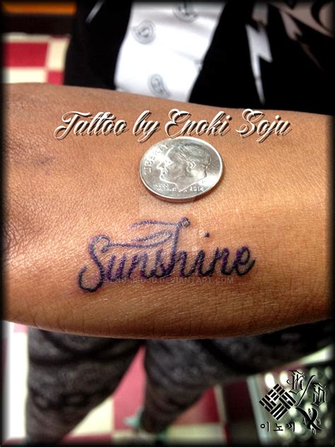 Sunshine Script Tattoo by Enoki Soju by enokisoju on DeviantArt