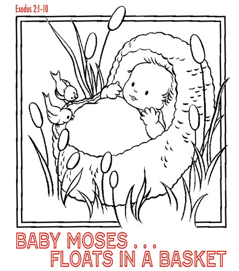 Free Baby Moses Coloring Page, Download Free Baby Moses Coloring Page png images, Free ClipArts ...