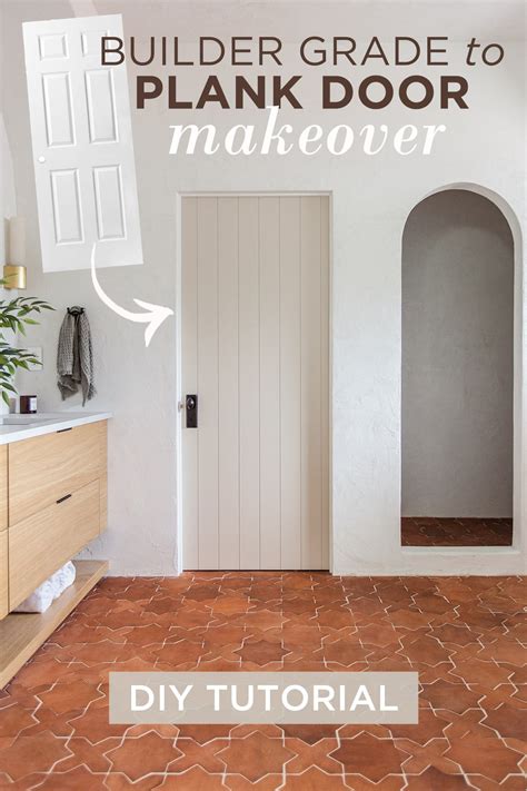 DIY Door Makeover: Hollow Core to Plank Door - Jenna Sue Design