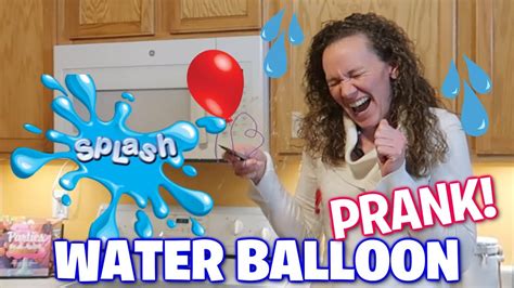 WATER BALLOON POP PRANK! SHE GOT SOAKED!! - YouTube