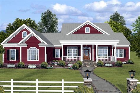 Plan 20101GA: Country Living With Six Bedrooms | Ranch style house ...