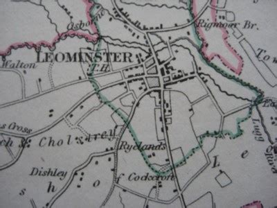 1835 Parish Maps HEREFORD LEOMINSTER England River Wye | eBay