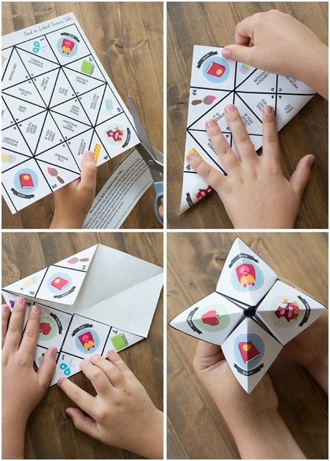 Back to School Paper Fortune Teller for Kids | Fortune teller paper, Paper games for kids, Paper ...